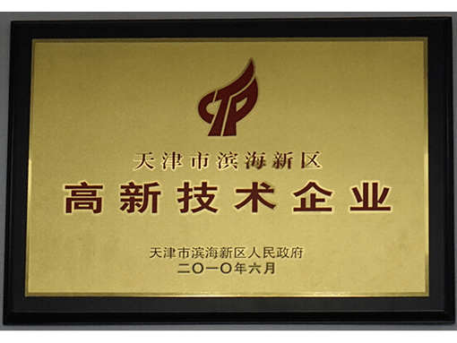 海新區(qū)高(gāo)新技術企業證書